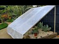 How to build an overhead winter shelter to protect an arid / desert bed