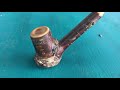 Cherry wood branch pipe with hand tools!