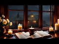 12 Hours Rain Serenity: A Soothing Journey to Relaxation with books and candle light | #rainsounds