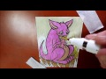 Daily Doodle #2: Pink Kangaroo with Joey ACEO ATC Speed Drawing - June ‘17 Ink, Marker & Acrylic Pen
