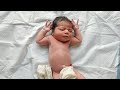 Cutest chubby Newborn baby Girl just after birth is ready to eat #chubby #cute #baby #love