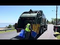 IWS Mack Granite McNeilus Rear Loader Garbage Truck Stacking & Packing