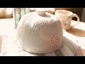 How I make a ceramic butter dish | The entire pottery process | Hand-carved pottery