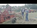 Antique hay baler demonstrated at 2019 Cooke County Antique Tractor and Farm Machinery Show