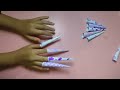 [paperdiy] Tutorial how to make paper nails kuromi purple theme 💅💅💜💜