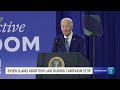 Biden slams abortion law during campaign stop in Tampa