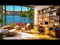 Office Jazz For Concentration | Morning Summer with Smooth Piano Jazz Music for Relaxing, Desk Work