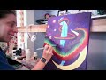 Standing On the Moon by Krissy Whiski Full painting timelapse