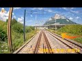 Cab ride Chur - Ziegelbrücke / train drivers view in Switzerland in 4K (August 2022)