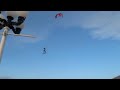 Kitesurfer Lewis Crathern Jumps Brighton Pier (filmed from pier))
