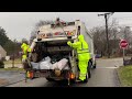 Willimantic Waste Heil Garbage Truck Packing PAYT Bag Piles