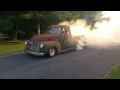 Rat rod truck burnout