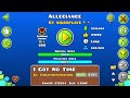 Allegiance 100% by NikroPlays [60fps] (fluke from 79%) | Extreme Demon | Geometry Dash