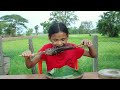 Hook fishing in Canal | grilled fish spicy tasty, so Yummy | Rural Cooking Life