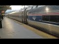 Siemens Amtrak engine pulling into metropark