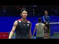 Lee Zii Jia competes against Lakshya Sen in a hard-fought matchup