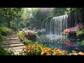 Gentle Jazz with Waterfall for Relaxation - Nature Video to Heal the Mind & Soul