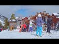 Skiing Les Arcs Blue Pistes + Chairlift | 4K 60fps Relaxing Smooth ASMR Video Tour (Mar 2023)