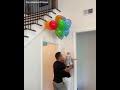 daddy makes child fly with helium baloon | Mummy shocks #shorts