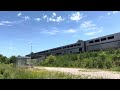 Amtrak 160 (Pepsi can) and Amtk 174 (Phase 7 P42) lead the California Zephyr #6 past Galesburg