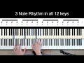 5 MUST KNOW Rhythm Patterns for Worship Piano [3 Notes - Progression 1]