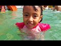 Waterpark bertema Majapahit, Sekar Sari Mojokerto | Serunya anak anak bermain perosotan air