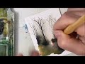 Simple WATERCOLOR abstract moody forest painting » Effortless abstract look for beginners guide