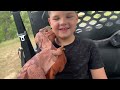 DINOSAUR HUNT with CALEB and DAD! We Found a BABY T-REX with Mom!