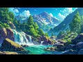 Chill Vibes Piano Music✨Relaxing Piano Music🌿Waterfall Background for Sleep, Work, Study