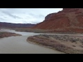 Drone's Eye view of the Colorado River, Moab Utah