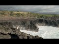 Hawaiin Waves. Big Island Waves, Kona, Hawaii. Hawaii Scenery and Sounds. Sea Crashing into Coas.
