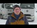Der eActros 600 bei seiner letzten Wintererprobung in Rovaniemi/Finnland. | Mercedes-Benz Trucks