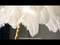 LED bedroom headboard feather lamp all copper body lamp floor lamp ins wind Nordic living room