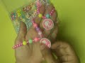 Making simple bead bracelets /  DIY jewellery making for. beginner cute handmade bracelets