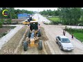 Village Subgrade Road Build With The Best Processing SANY STG190C - 8S Activities For Spreading SOIL