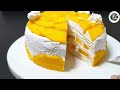 MANGO CREPE CAKE || No Oven Mango Crepe Cake For Special Day Recipe By FoodTech