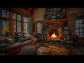 Rain And Fireplace Ambience🔥🌧️Relaxing Fire Crackles | Cozy Rain With Fireplace