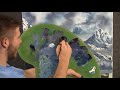 Paint with Kevin Hill - Large Snowy Mountains wet on wet HD