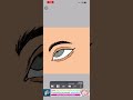 Process of drawing a blue eye on Ibis paint X