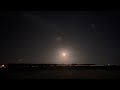 View of oneweb launch and landing from the beach south of jetty park in cape Canaveral, Florida