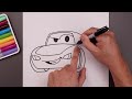 How To Draw Lightning McQueen | Cars