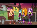 all the Dazzling's scenes (Adagio Dazzle, Aria Blaze, Sonata Dusk)