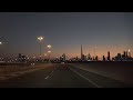 Dubai 4K - Driving Downtown - Skyscraper Sunset