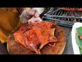 Super yummy all! Roast Honey Duck, Pork Ribs & Pig Intestine - Cambodian street food