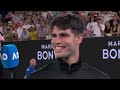 McEnroe STUNS Alcaraz with Spanish insult 🤣🍿 | On-Court Interview - Australian Open 2024 🇦🇺