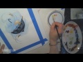 Piglet's Blustery Day Time Lapse Watercolor Painting with Commentary