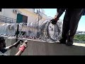 How to install Security Razor Wire on Boundary Wall. Barbed Wire , Chainlink Fence.   03335195881