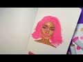 How to Draw Portrait with Alcohol Markers 🩷