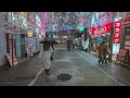 Tokyo Japan - Shinjuku Snowy Night Walk • 4K HDR