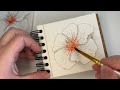 Luna Hibiscus Flower using Watercolor Pencils, Tutorial with the Floral Garden Mini Watercolor Book